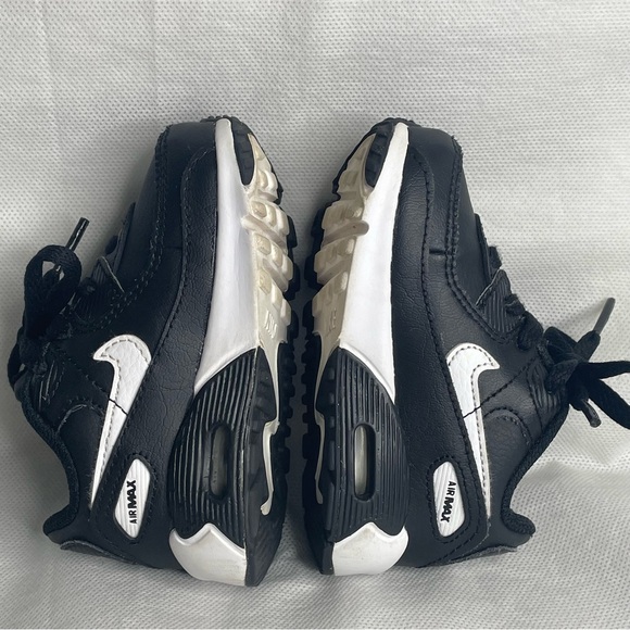 Nike Air Max 90 LTR Sneaker Shoe Toddler Size US 5C EU 21 Black White CD6868-010 - Picture 8 of 14